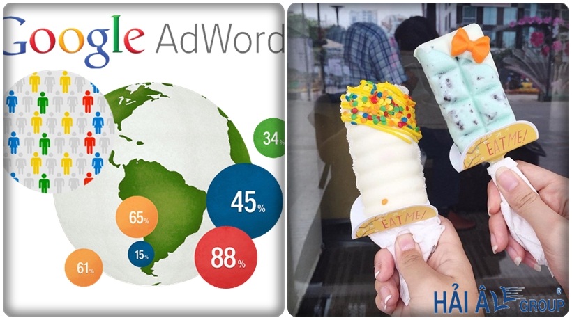 quảng cáo google adword cho cửa hàng kem